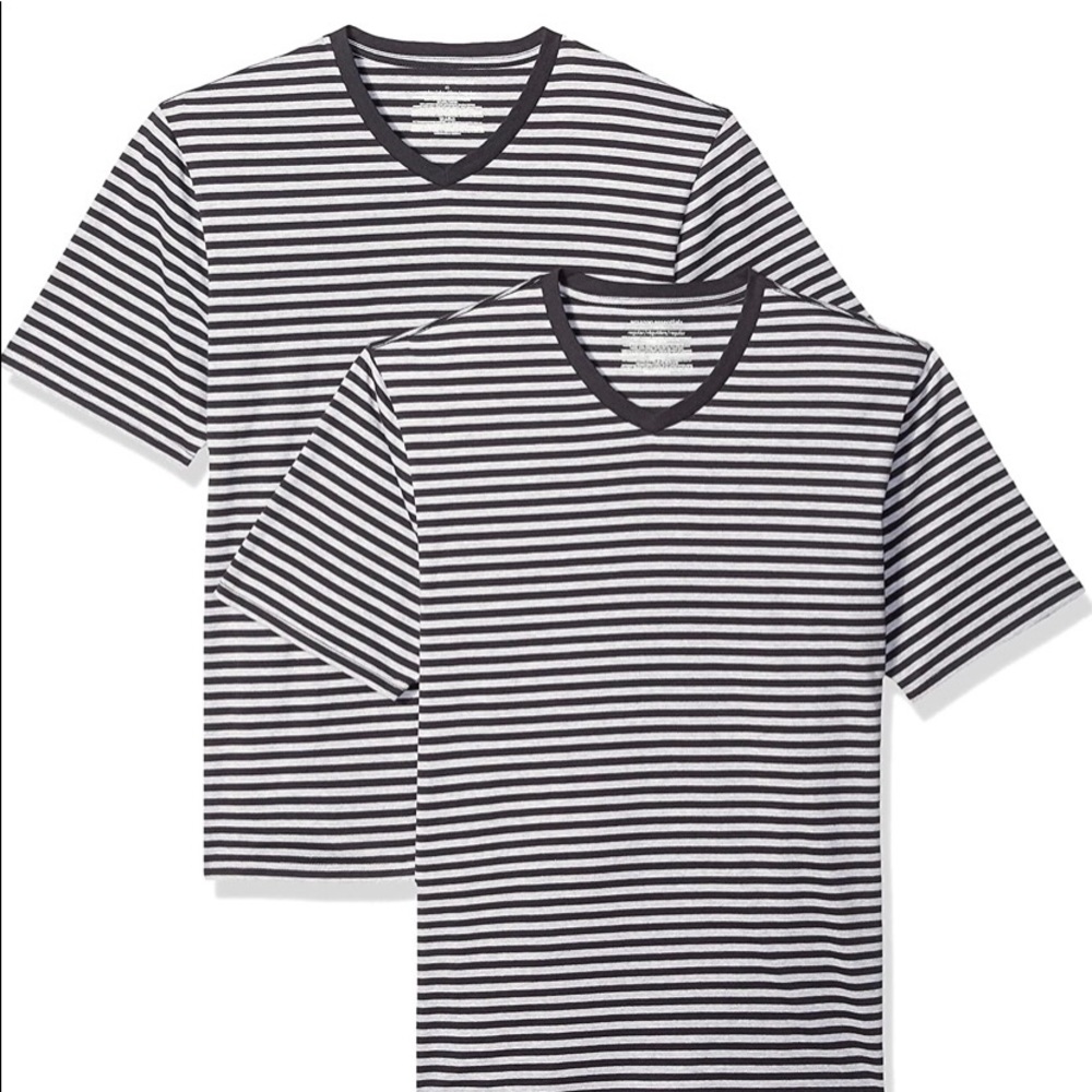 Black Stripped V-Neck Shirts